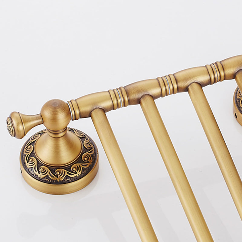 Swivel Towel Rack for Bathroom, Antique Bronze Folding 4 Arms Hand Towel Bars Towel Hanger for Laundry, Wall Mount Storage Space Saving,Pattern Carving Design