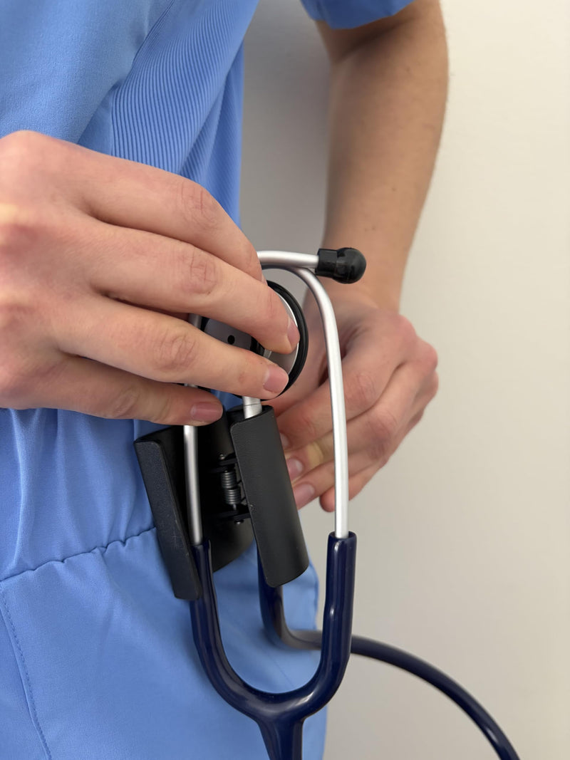 Koala Clip Stethoscope Holder Clip for Nurses | Secure Waist Holster, Helps Reduce Neck Strain, Hands-Free Medical Accessory, For EMTs & Nursing Students