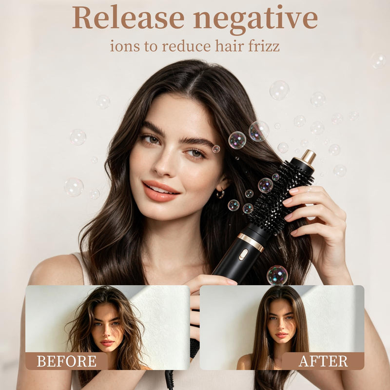 Hair Dryer Comb 5-in-1 Automatic air Curling Iron Set Hair, Styling Tool to Create Straight Hair Shiny Hair Soft Wavy or Narrow Curly Hair, Multifunctional Hair Comb