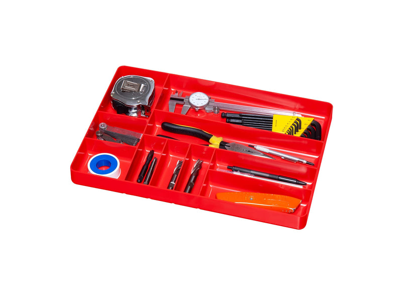 ERNST Tool Organizer Tray, Green, 10-Compartments, Storage, Garage, Workshop, Organization, Tools, Equipment, Heavy-Duty, Durable, Industrial, Workbench, Efficient Storage - Made in the USA 10-Compartment