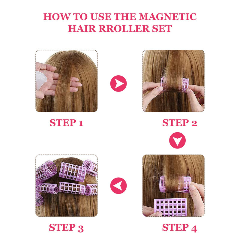 Hair Curler Self Grip Rollers Hairdressing Curlers Rollers No Heat Hair Curlers for DIY Hairdressing Salon Hair Barber 36pcs