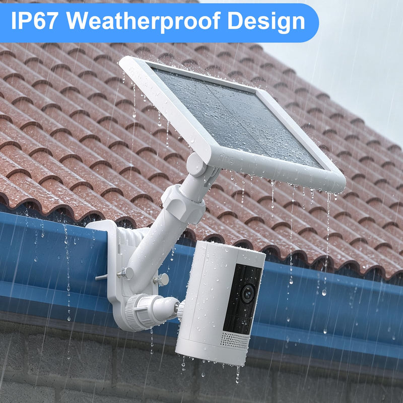 UYODM Gutter Mount for Ring Solar Panel and Cameras, Stick Up Cam, Stick Up Cam Pro, Outdoor Cam Plus Battery, Spotlight Cam Plus/Pro 1 Pack