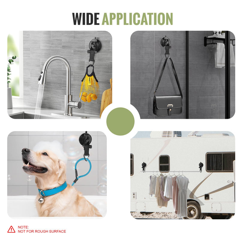 Heavy Duty Suction Cup Security Hooks for Camping(4 pcs) 4 PCS