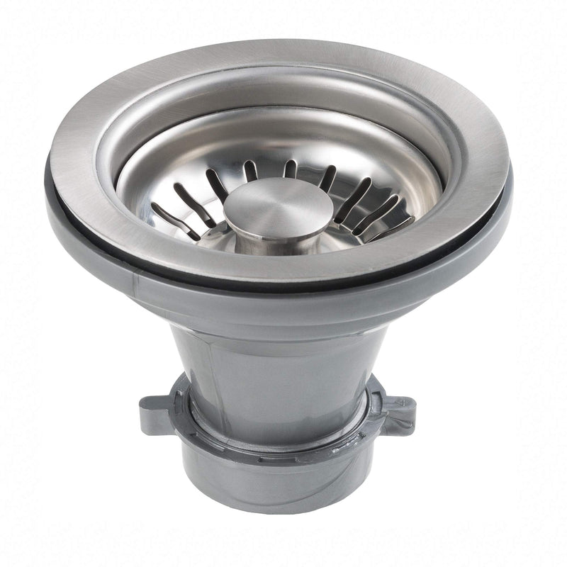 Kraus Kitchen Sink Stainless Steel Drain Assembly with Strainer, Fits Standard 3.5 in. or 4 in. Drain Openings Round Drain Assembly w/ Strainer