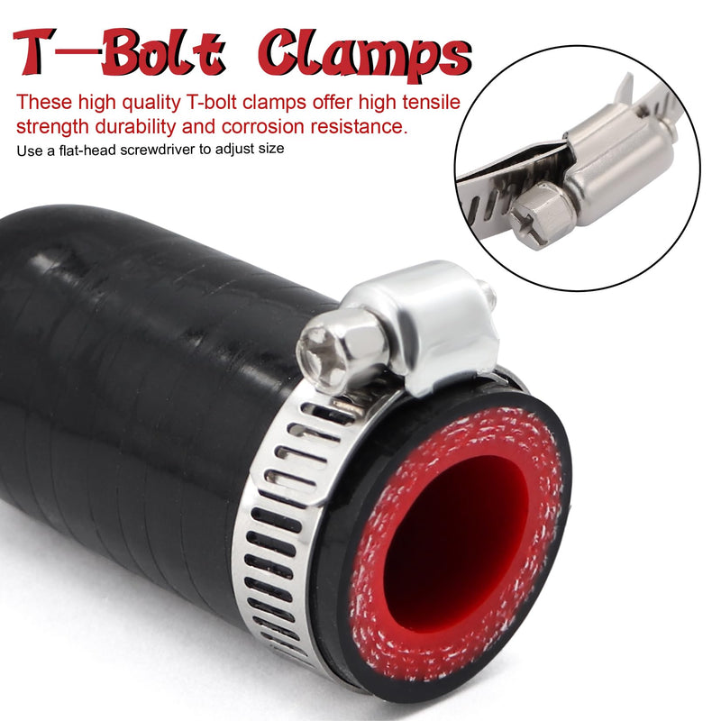 High Temperature 4-Ply Reinforced Silicone Hose Cap ID 5/8 Inch(16mm) Hose End Plug For Turbo Bypass Valve/Vacuum/Fix Leak/Throttle Body Water Port/Heater Core/Coolant Heater Bypass Vacuum Water Port ID 16mm Black&Red * 1PC