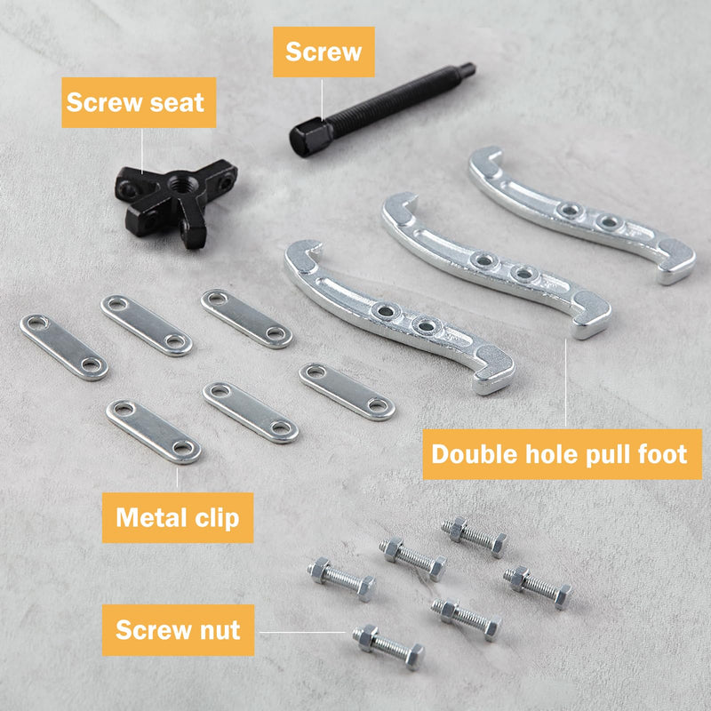 3 Jaw Gear Puller Gear Removal Tool for Slide Gears, Adjustable 3 Jaw Puller Remover for Removal Bearing, Gears, Pulley, and Flywheel, Motorcycle Car Auto Removing Kit 3-Inch
