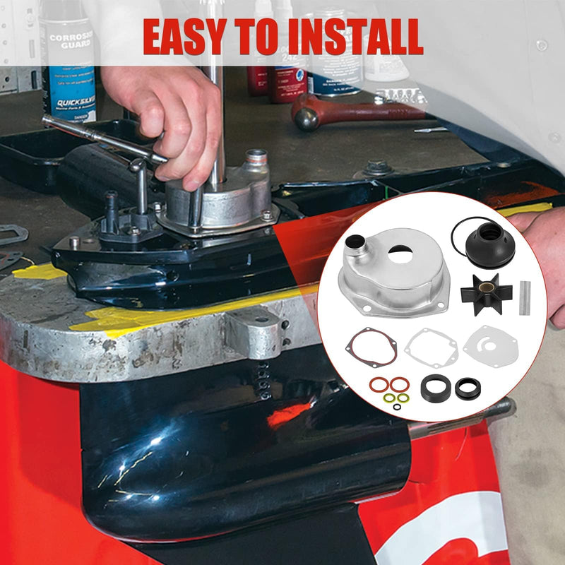 Water Pump Repair Kit Compatible with 1991-2021 Mercury MerCruiser Alpha 1 Gen 2 Drives, Water Pump Impeller Repair Replace 817275A4 817275Q05 18-3147 47-43026-1, 47-43026-2