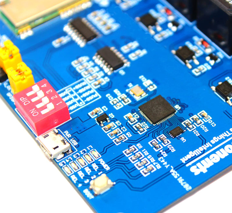 GatePi 4 Channel - LoRa Based Relay Board 4 Channel Relay with LoRa Module Based on Raspberry Pi 2040 Smart Data Transmission LoRa Module, Transmission up to 5 KM (915MHz) 915MHz