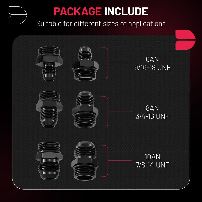 BDFHYK 10 Micron Inline Fuel Filter with Bracket Clamp and 6AN 8AN 10AN Adapter, 50MM Aluminum for EFI Fuel System, LS Exchange