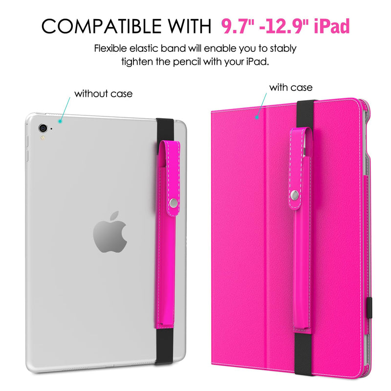 MoKo Case Holder for Apple Pencil Pro/Apple Pencil 1st/2nd Generation,Elastic Detachable Pencil Pouch Fit iPad 10th Generation 2022/iPad 9th/8th/7th Generation 10.2",iPad Air 5/4 10.9", Pitaya Red