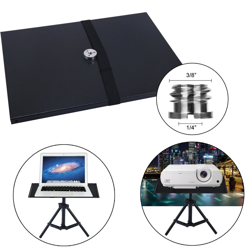 YaeCCC Laptop Notebook Tray Holder Platform Pallet for 1/4''and 3/8'' Screw Adapter Tripod Stand Mount