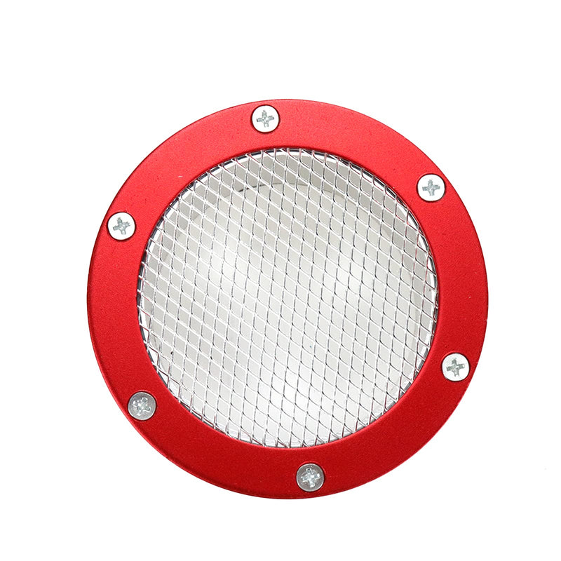 Modengzhe 3-Inch Bumper Intake Air Duct Vent Racing Car Mesh Grille Inlet Cover All-Metal Trim Hood Scoop Accessory for Car Modification (Red)