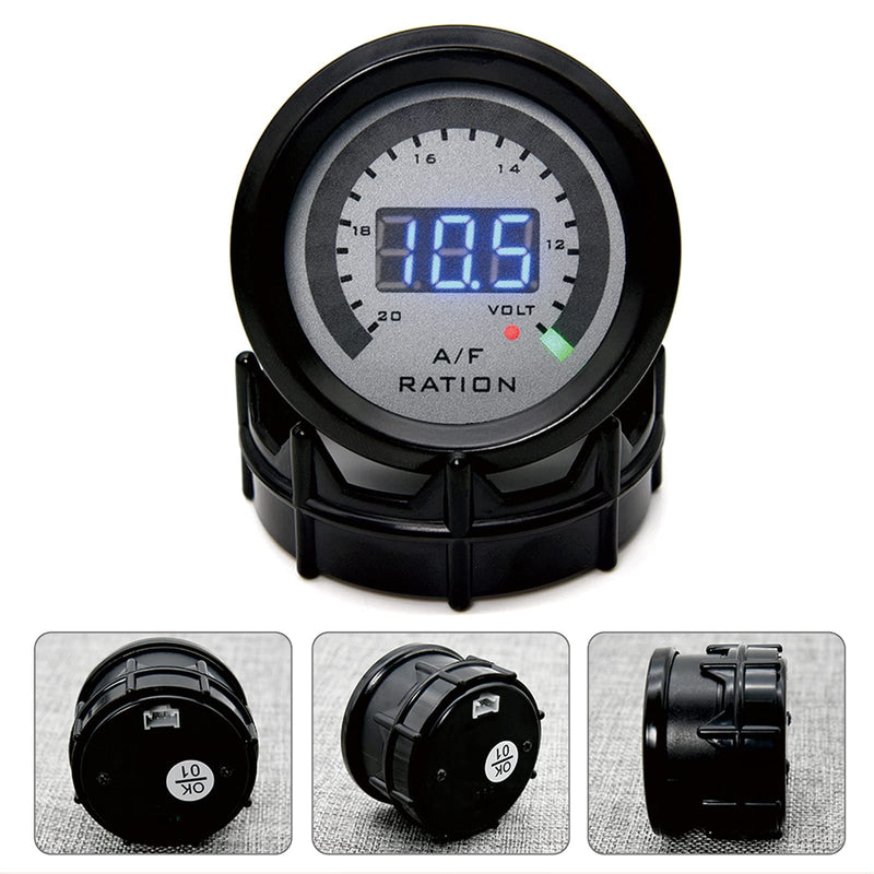 ARTILAURA 2-1/16" 52mm LED Digital Air/Fuel Ratio Gauge Racing with Narrowband O2 Oxygen Sensor for 12V Car