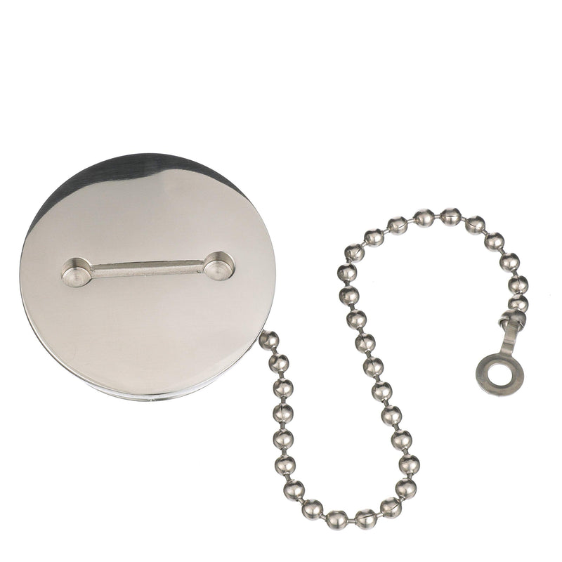 Attwood Replacement Stainless Steel 2" Deck Fill Cap with Chain - Boat Replacement Stainless Steel 2" Deck Fill Cap 66061-3 with Chain - Boat, Silver
