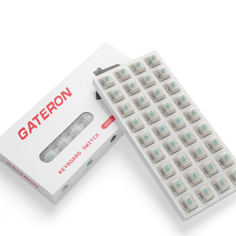 Gateron Milky Yellow Green Tea Pro V3 Keyboard Switches,Pre-lubed 5-Pin Tactile Switches with Light Guide Pole for MX Mechanical Gaming Keyboard(Pro Brown V3,108Pcs) 108Pcs