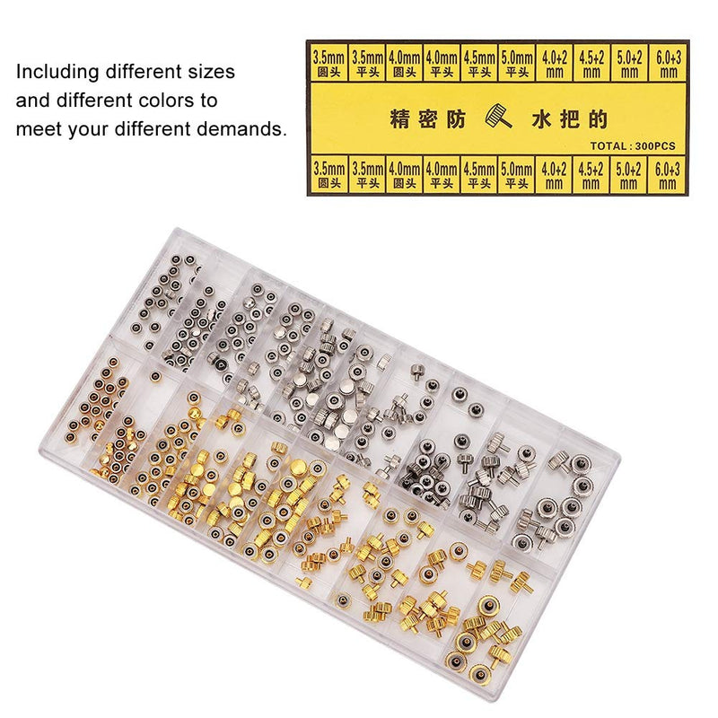 Round Head and Flat Head Watch Crown, Watch Repair Tool, Spare Parts from Stainless Steel 3.5/4.0/4.5/5.0 mm for all types of watches