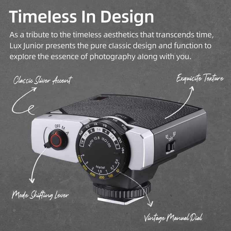 Godox Lux Junior Retro Flash Color Temperature 6000k±200k, widely Compatible with Most Brands of Cameras Such as Fuji, Canon, Nikon, Sony