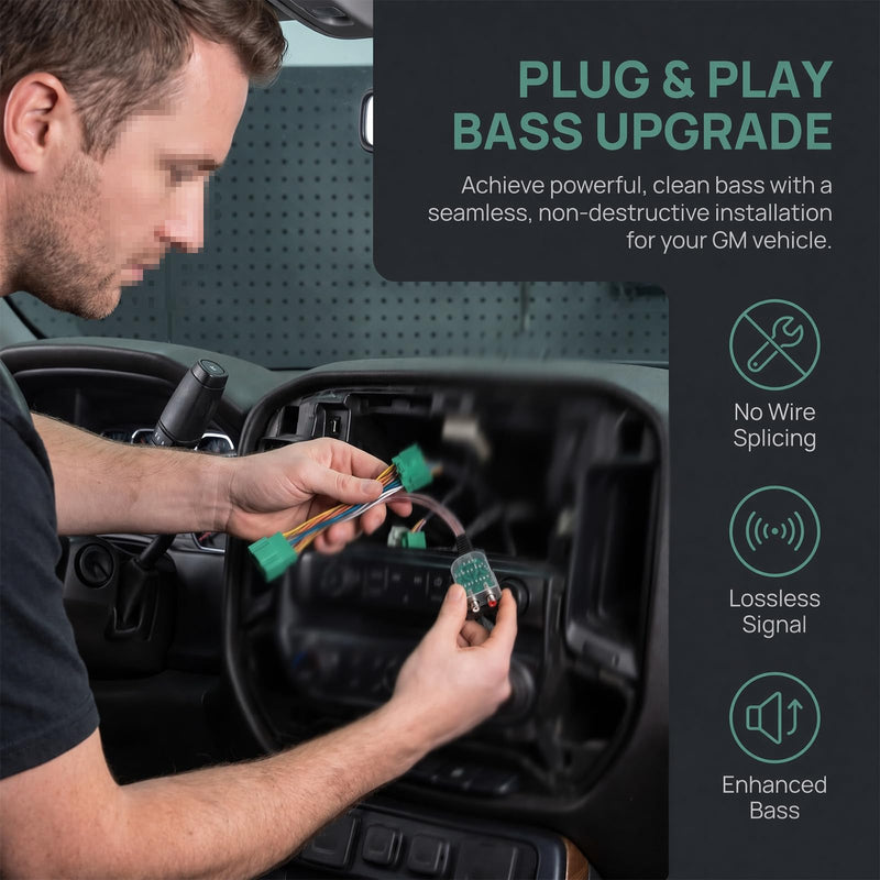 Add A Subwoofer Amplifier Wire Harness,Subwoofer Amplifier Adapter | Plug and Play Car High / Low RCA Converter, Compatible with Chevry Colorado Silverado Sierra 1500 2500/3500HD