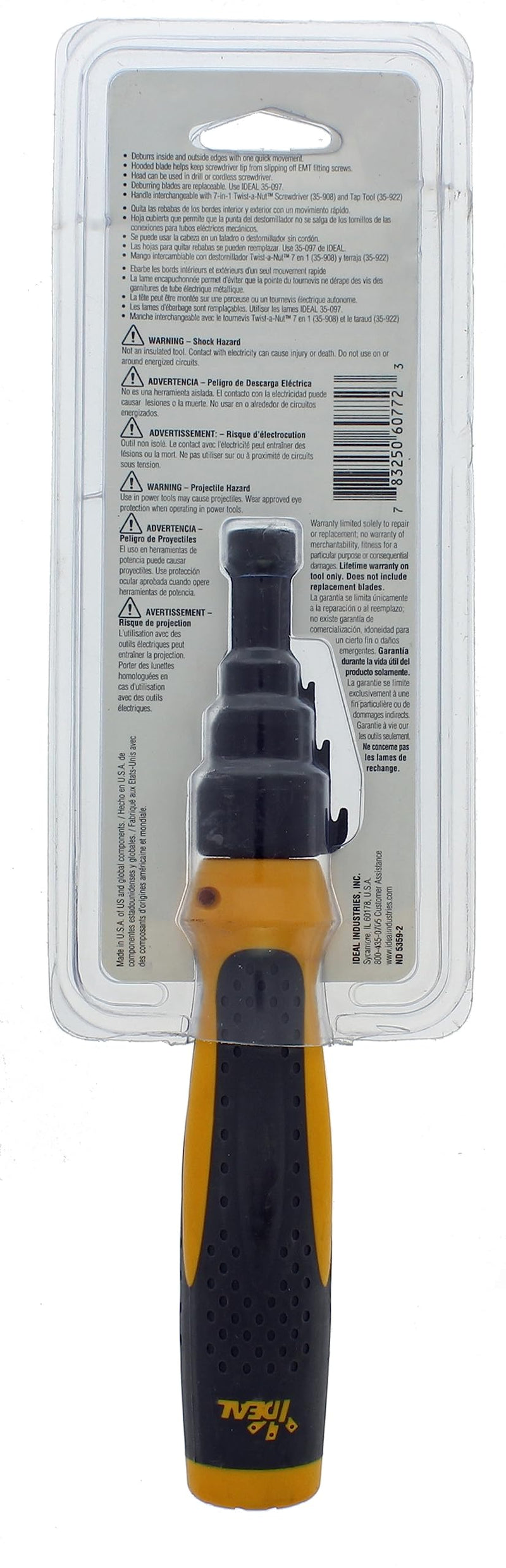 IDEAL Electrical 35-075 Twist-a-Nut Conduit Deburring Tool w/Square Tip