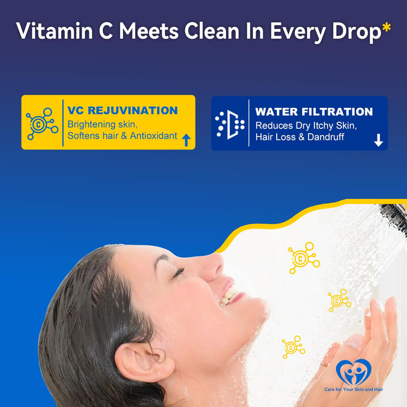 ALTHY Vitamin C Revitalizing Shower Head Water Filter - Reduces Chlorine, Heavy Metal & Softens Hard Water- Prevent Dry Itchy Skin, Hair Loss, Dandruff - Chrome (Includes 4 Filters)