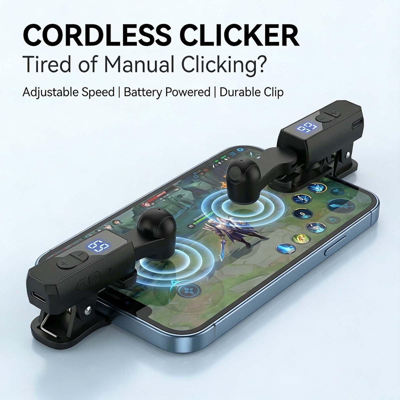 2 Pack Auto Clicker Tapper for Tiktok Live iPhone iPad Android, 107 Speeds Autoclicker Auto Screen Tapper Rechargeable - Tiktok Tapper & Tapper for Tiktok 2 Black