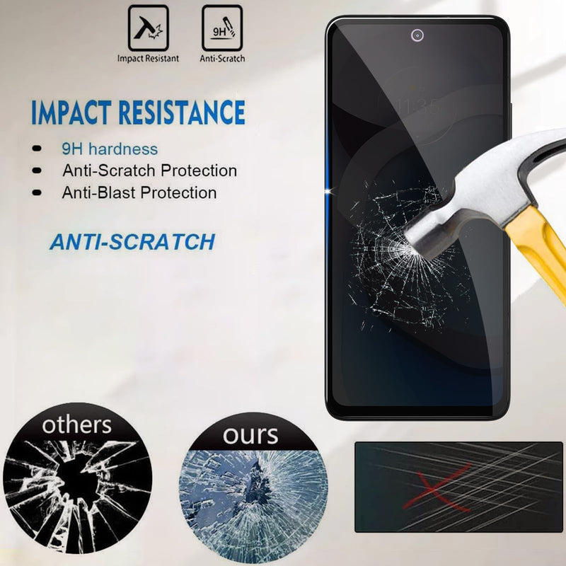 Lyphpe【3 Pack Privacy Screen Protector for Motorola(One 5G Ace) 9H Tempered Glass Anti-Spy Private Film Compatible for Motorola(One 5G Ace) Case Friendly