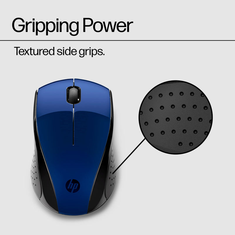 HP X3000 G3 Wireless Mouse - Blue, 15-Month Battery, Side Grips for Control, Travel-Friendly, Blue LED, Powerful 1600 DPI Optical Sensor, Compatible with Wins PC/Laptop, Mac, Chromebook (683N8AA#ABL) New Version
