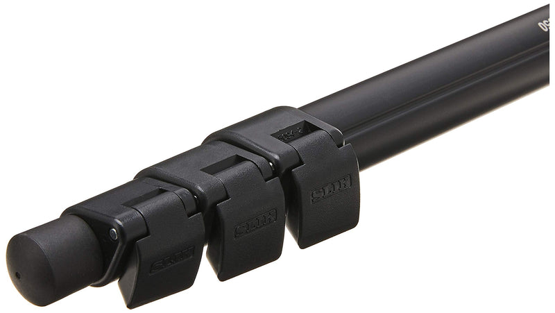 SLIK Monopod 350 Black Anodized Aluminum Construction 62" Tall (618-350) - Folds Down to 20", Weighs 11oz, Supports 11lbs, Soft Foam Wrapped Grip, Lever Locks