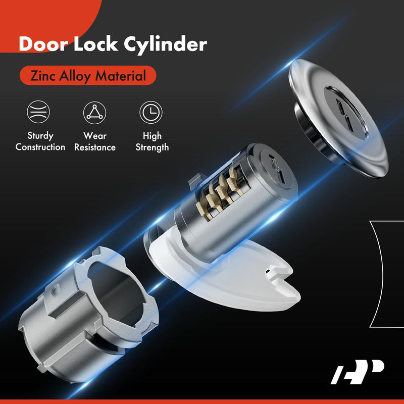 A-Premium Door Lock Cylinder with Key Set Compatible with Ford F-150, F-250, F-350, F-250 F-350 F-450 F-550 Super Duty, Expedition, Excursion, Freestar, Lobo, Windstar & Lincoln Navigator & Mercury