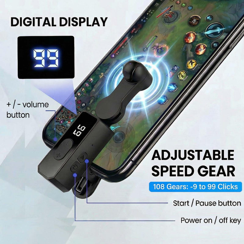 2 Pack Auto Clicker Tapper for Tiktok Live iPhone iPad Android, 107 Speeds Autoclicker Auto Screen Tapper Rechargeable - Tiktok Tapper & Tapper for Tiktok 2 Black