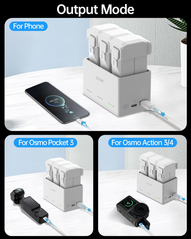 Mini 3 /Mini 4 Pro Battery Charger Hub, 37W Fast Charging Two-Way Hub with Storage LED Light Alarm Mode for DJI Mini 3, Mini 3 Pro, Mini 4 Pro Charging Hub
