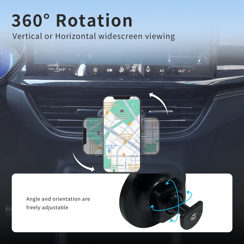 Car Phone Holder for Ford Escape 2023-2026 Accessories, Vehicle-Specific Magnetic Phone Mount at Hazard Button Area, MagSafe Compatible Strong Magnetic Cell Phone Holder, Fits 13.2-Inch Screen Models Magnetic holder