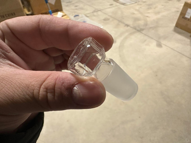 stonylab Glass Hex Head Hollow Stopper, Hexagonal Glass Stopper for 14/20 Outer Joint with Closed Bottom, Ideal for Sealing Lab Glassware, for Laboratory Use Only (5 Packs) 14/20 Joint