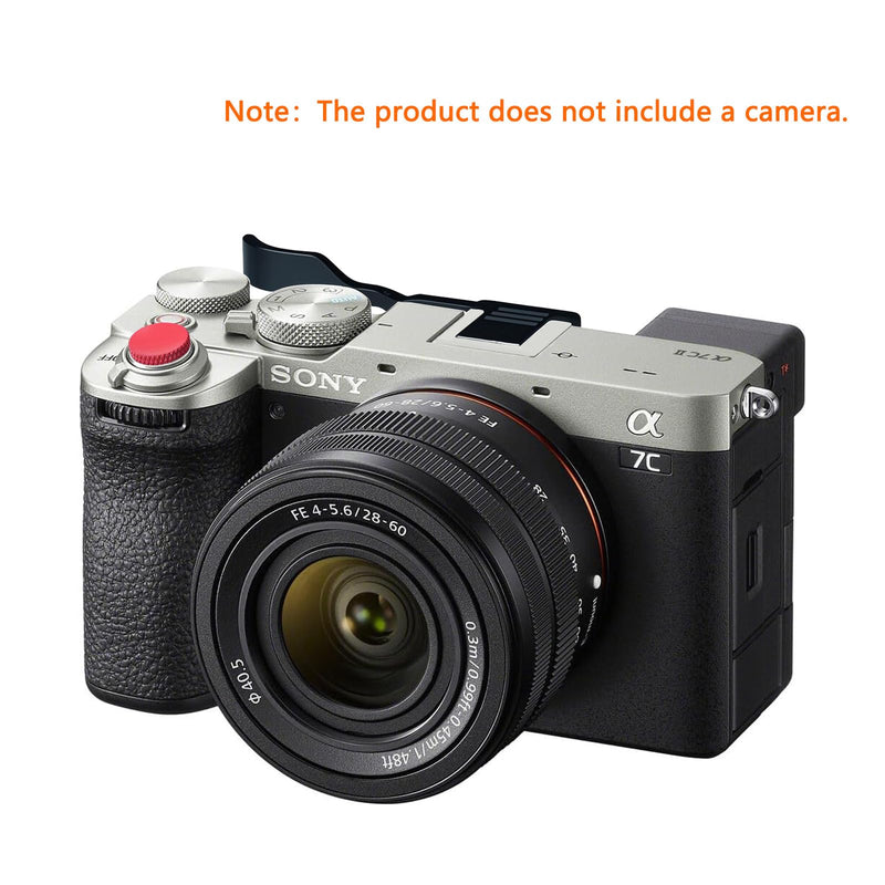 A7CII A7CR Metal Thumb Up Grip for Sony A7C II A7C R A7C2 Digital Camera Hot Shoe Thumb Hand Grip with Camera Shutter Button Accessories (Black) black