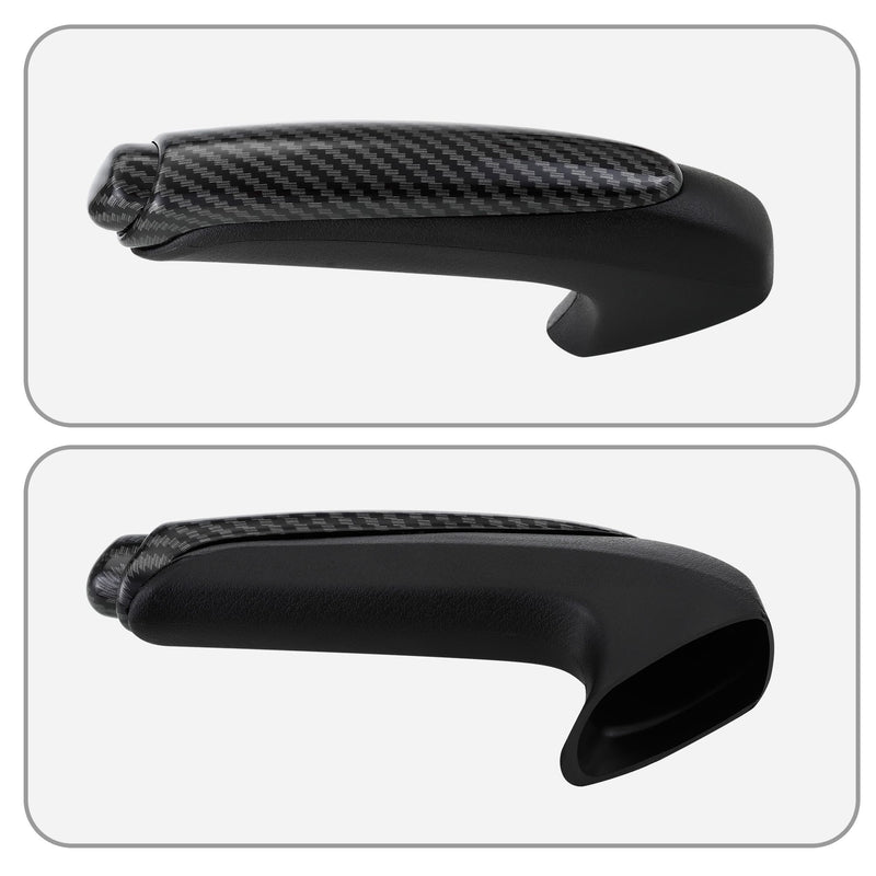 Emergency Brake Parking Handle Cover, 47115-SNA-A82ZA Car Handle Grip and Knob Set, Carbon Fiber Color Car Handbrake Cover Fits for Honda Civic 2006-2011