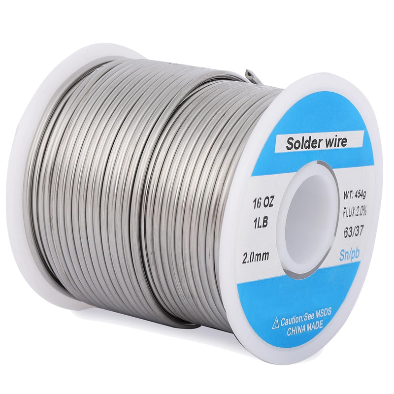 63/37 2mm 1LB Tin Solder Wire with Flux for Electrical Soldering Repair 63 37 1lb
