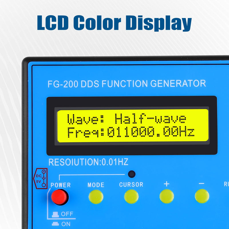 Mini DDS Signal Generator,1Hz-500kHz Multifunction Waveform Generator Signal Source with 7.83Hz Schumann Resonator, Ideal for Audio Testing, Oscilloscope Calibration, Tracking Down Circuit Faults