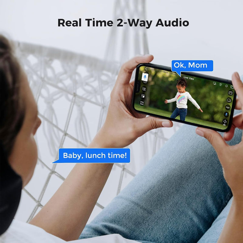 Hiseeu [Human Vehicle Detect] 5MP PoE Camera, IP Camera Outdoor, 2 Way Audio, Spotlight&Sound Alarm, IP67 Waterproof, Remote Access, No Monthly Fee, Work w PoE NVR 5MP Camera