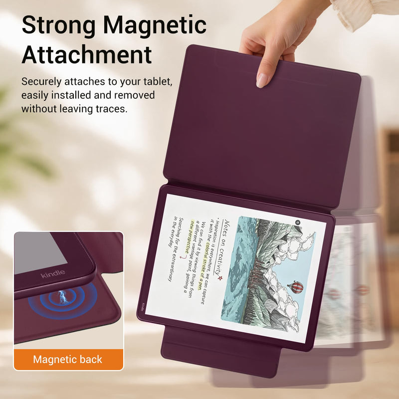CoBak Magnetic Case for 11" Kindle Scribe 3rd Gen 2025 | Folio Cover with Magnetic Attach, Pen Clasp, Auto Sleep/Wake, for Kindle Scribe Colorsoft Fig