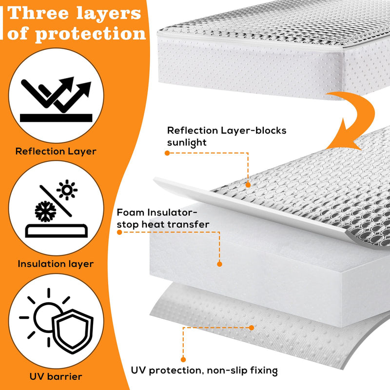 YUNVI RV Skylight Insulator 14x22x2.8,RV Vent Cover and Skylight Shade,Waterproof RV Vent Insulator Sunroof Pillow for Inside Camper Shower