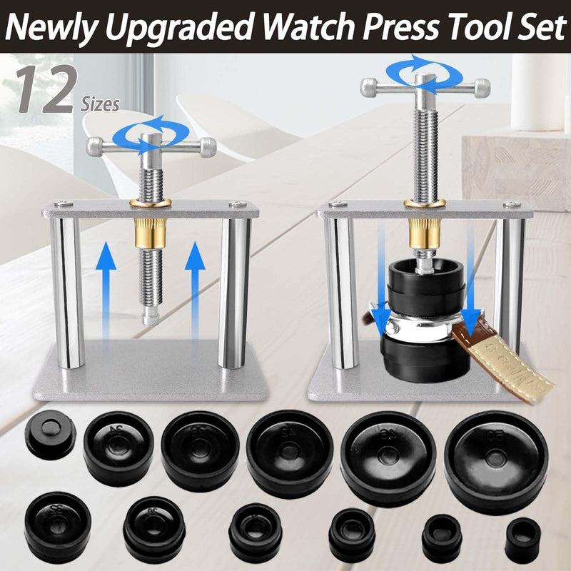 Watch Repair Kit, GLDCAPA Watch Press Tool Set, Watch Battery Replacement Tool Kit, Watch Link Removal Kit, Watch Case Opener, Watch Band Replacement Tool, Watch Repair Screwdriver, Tweezers