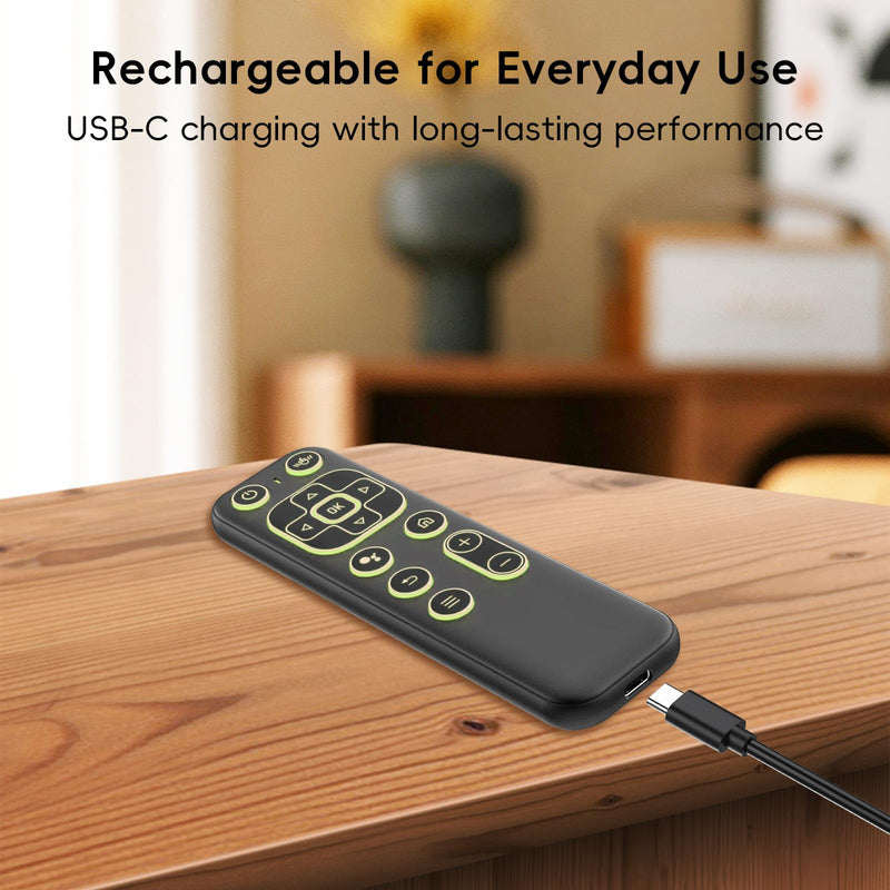 Mini Wireless Keyboard Remote, Bluetooth & 2.4G Air Mouse | 7-Color Backlit Keys • USB-C Rechargeable • QWERTY Keyboard • Android TV, Smart TV, HTPC & Projector Compatible