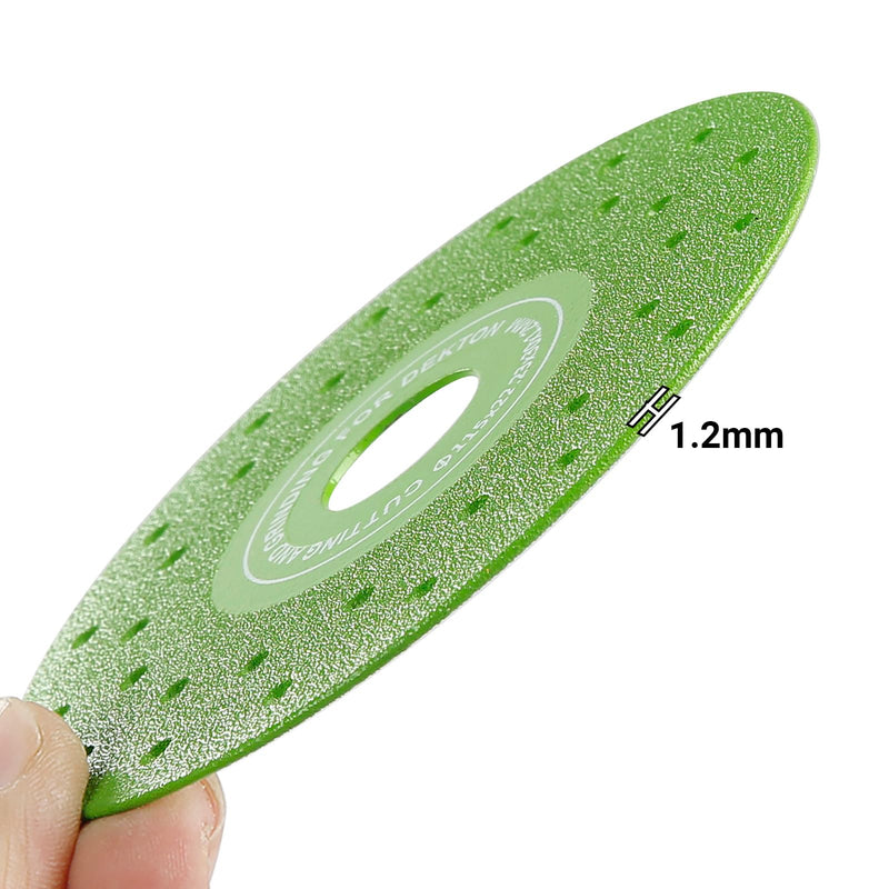 LOZLIN 4.5 Inch Ultra Thin 0.05" Diamond Grinding Disc, Double Sided Low Resistance Saw Blade 115mm 22.23mm for Angle Grinder, Cutting Grinding Porcelain Tile Granite Marble (5) 5