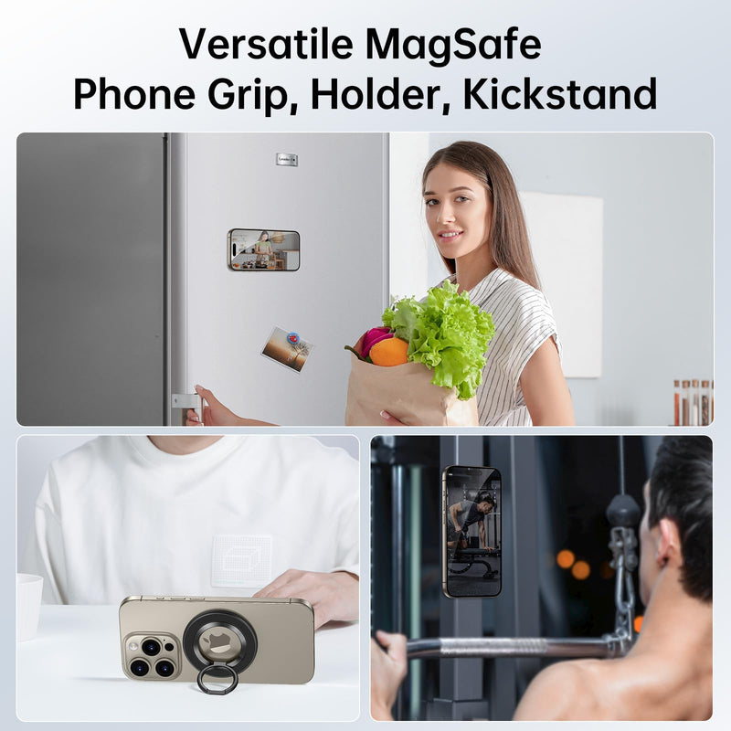 SYNCWIRE Dual-Sided Magnetic Phone Ring Holder Grip and Magnetic Car Phone Mount
