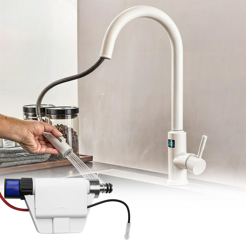 Touch Controller Accessories Induction Sensor Replacement Part with Battery Holder with Signal line (No Battery Included) for Smart LED Waterfall Kitchen Faucet Mixer Tap with Temperature Display