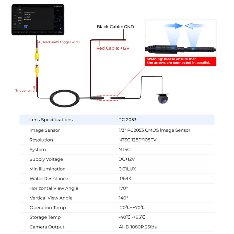 AHD 1080P Backup Camera for Car,170 Degree Wide Angle Rearview Reversing IP69K Waterproof Camera,Clear Night Vision Reverse Rear View Camera for Car Vehicle SUV RV Parking | Quality 170° Wide Angle Rear View IP69K Waterproof Protection HD Night Vision ...