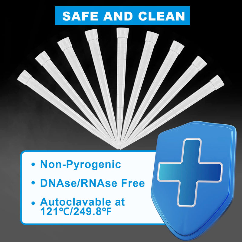 ONiLAB Pipette Tips 10mL 100pcs Lab Universal Plastic Liquid Pipettor Tips Polypropylene (PP),Non-pyrogenic, DNAse/RNAse Free, Autoclavable,Widely Compatible 10mL-100pcs