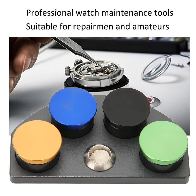 Oil Cup Stand Watch Grease Cup Holders, 4 Dish Watch Oil Cup Stand For Watch Repair Watchmakers Oil Grease Cup Holders Proof Wear Watch Repairing Accessory