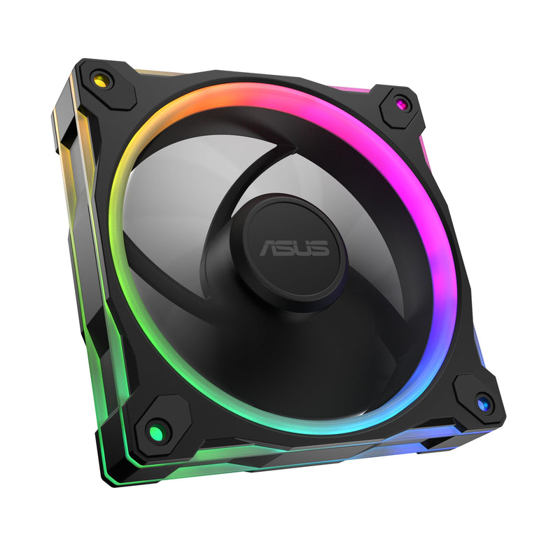 ASUS Prime MR120 ARGB Fan Black Triple Pack, 28mm Extra-Thick Frame, Quiet, high-Performance Cooling with PWM, 20 ARGB LEDs with Dual-Sided Frame Lighting, Aura Sync, 2 Year Warranty 3 Pack MR120 ARGB|Black