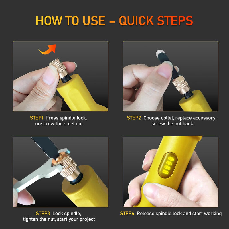 4.2V Wood Carving Kit, Cordless Electric Chisel, 40W Engraving Tool with 20 Blades for DIY Woodworking